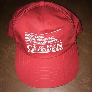 Grand Rapids MI Vintage Hat Wood‎ Radio Spartan Stores 4th Of July
